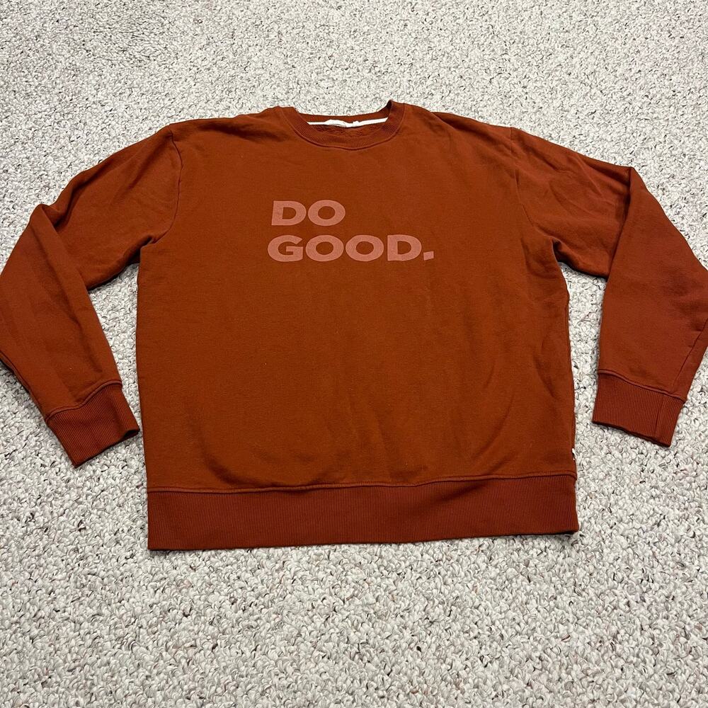 Cotopaxi Do Good Crewneck Sweatshirt L Rust Orange Spice Outdoor Casual